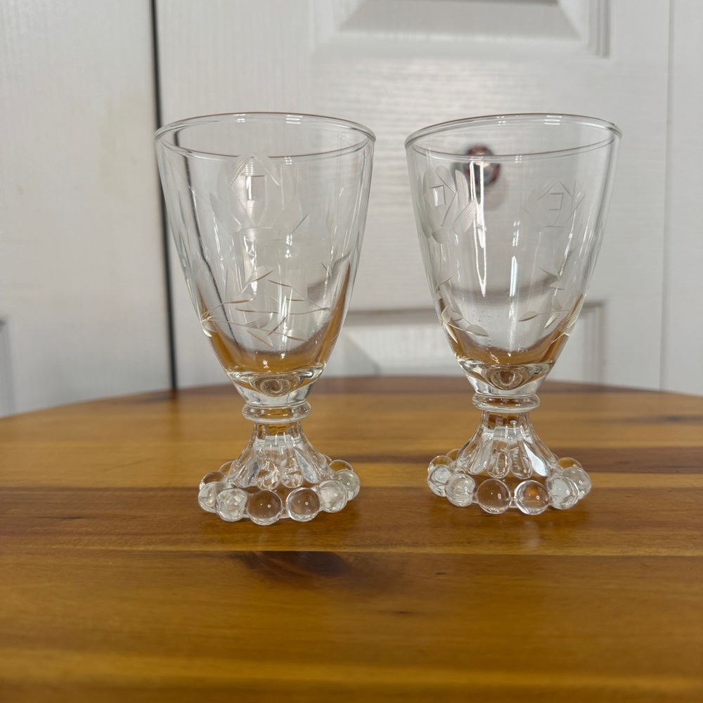 Anchor Hocking Berwick Boopie water goblet set of 2